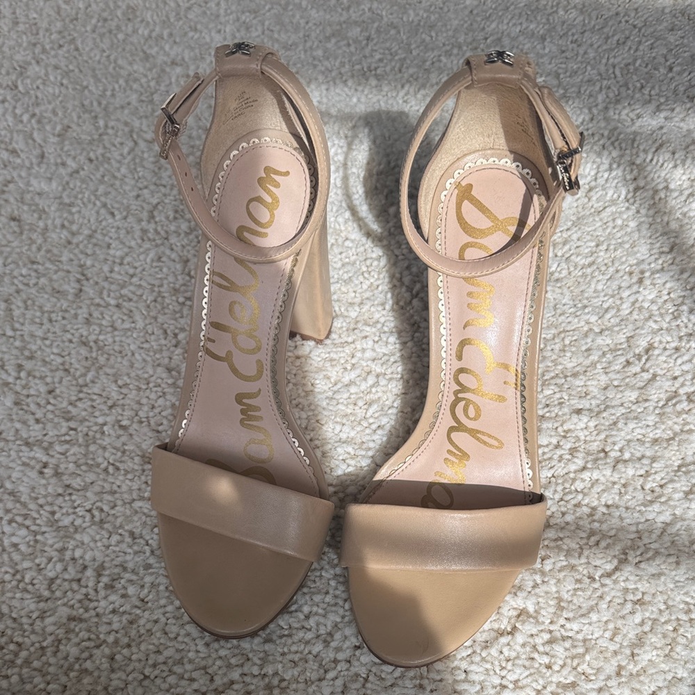 Sam Edelman Women's Beige Heeled Sandals